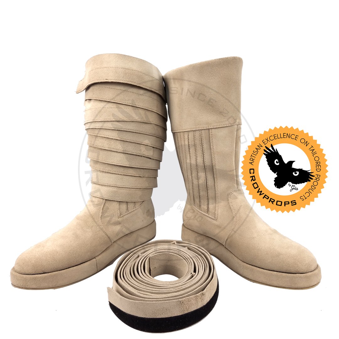 Image of Luke EP7 Beige Suede Long Boots