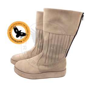 Image of Luke EP7 Beige Suede Long Boots