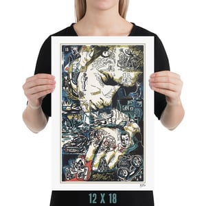 Image of Cheating at solitaire 20 anniversary paper art print by Mad Twins