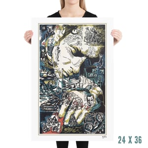 Image of Cheating at solitaire 20 anniversary paper art print by Mad Twins