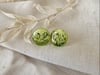 Lunar Stud Earrings - Grass Green