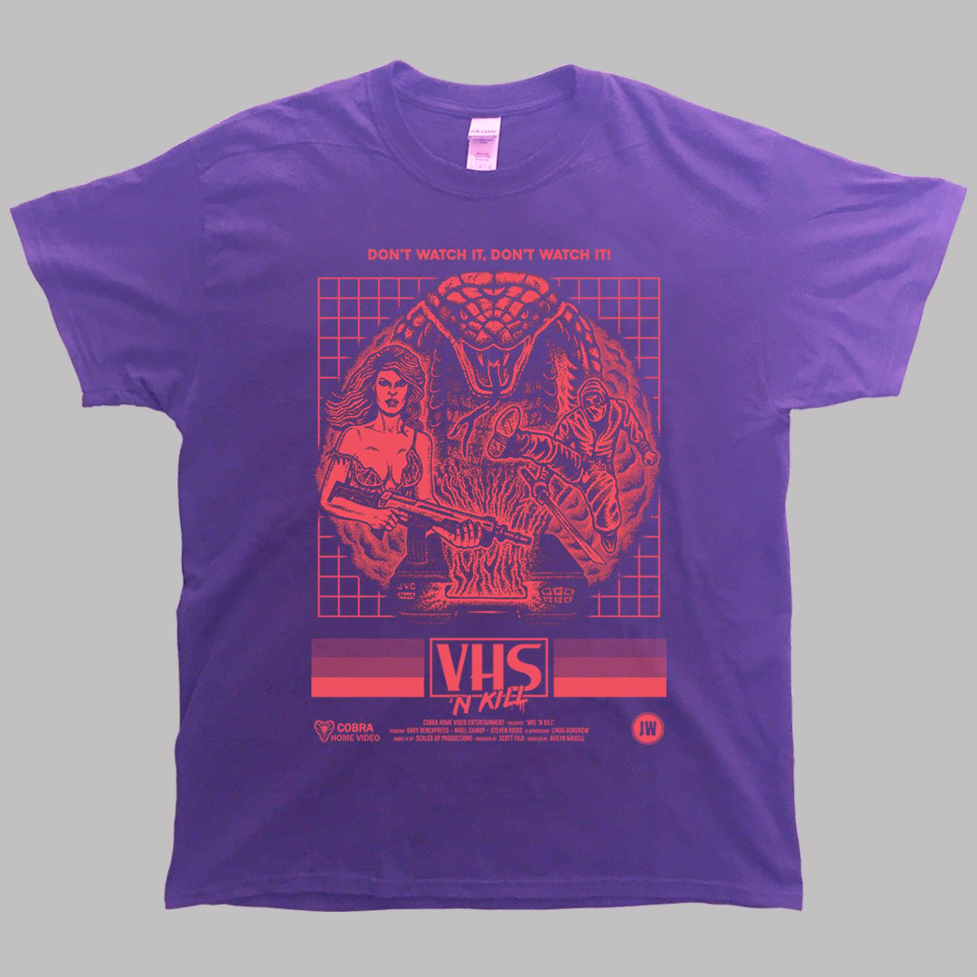 Image of VHS 'N KILL  - Purple front print