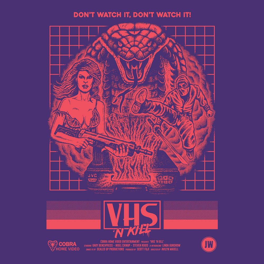Image of VHS 'N KILL  - Purple front print