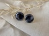Lunar Stud Earrings - Deep Black