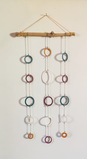 Image of Teal/Ochre/Maroon Shellseeker Wallhanging