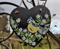 Image 4 of Blue tit slate heart