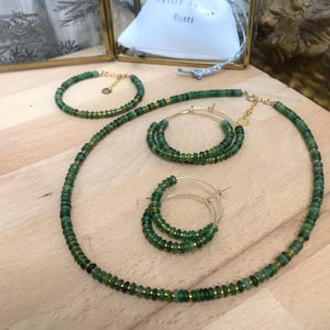 Image of COLLIER MOOREA Jade vert