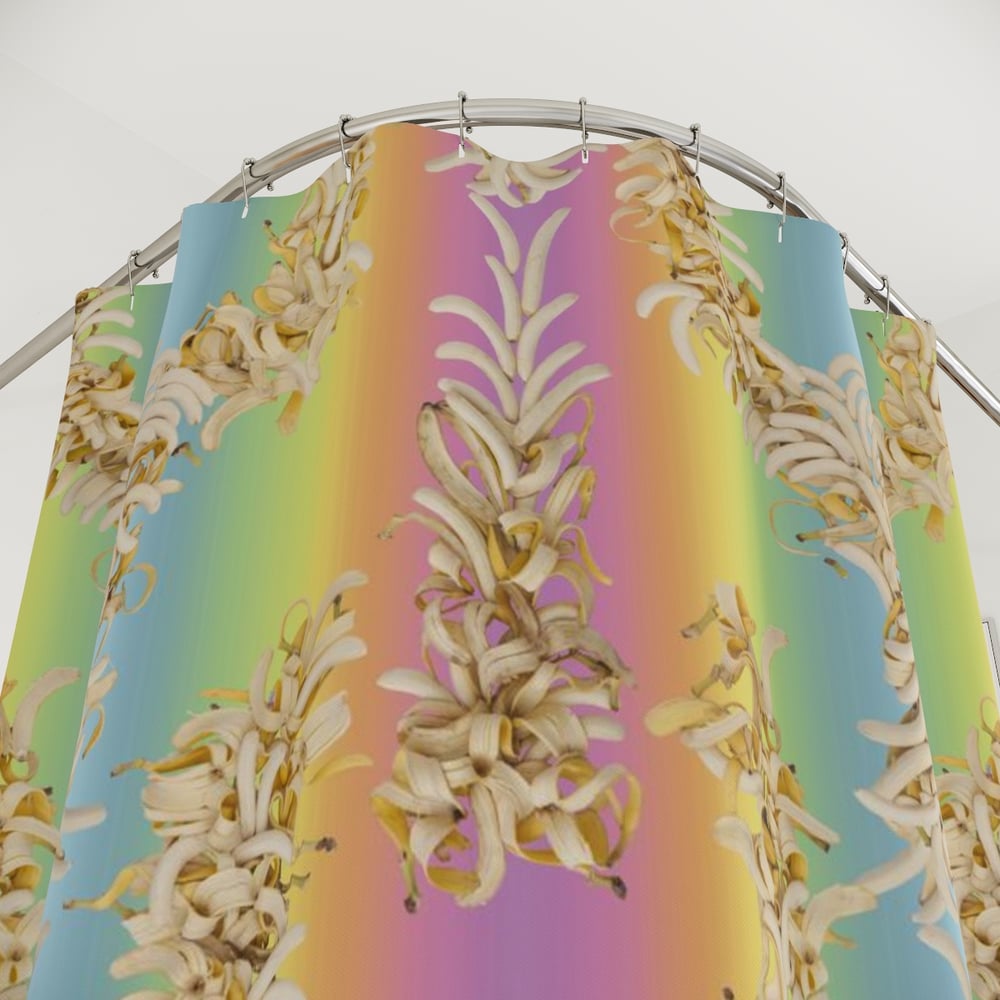 Image of Rainbow Banana Shower Curtain