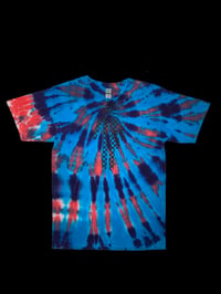 Large. Hand tied, dyed, and screen printed shirt. Small batch. Made with preshrunk cotton shirt.#13 