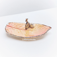 Image 2 of Autumn leaf ghost ring dish