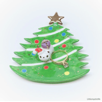 Image 1 of Christmas tree with bear guardian ring dish