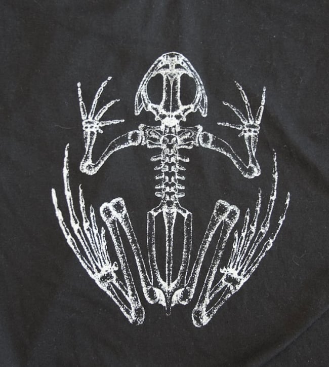Skeleton Frog Black Tee