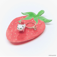 Image 1 of Strawberry bear ring dish 