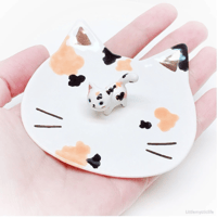 Image 1 of Calico cat ring dish