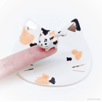 Image 3 of Calico cat ring dish