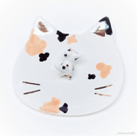 Image 4 of Calico cat ring dish