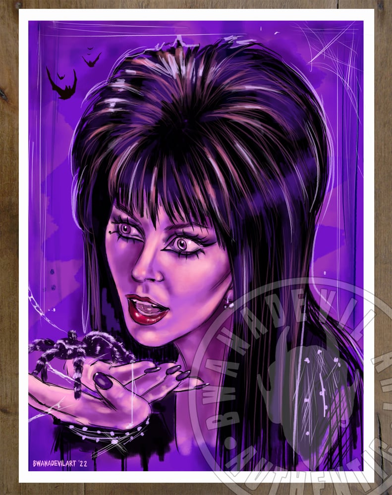Image of Elvira (Mistress of the Dark) 9x12 in. Art Prints