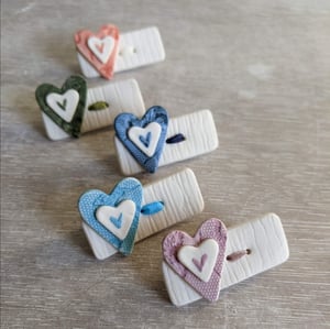 Image of Heart Bar Brooches