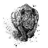 Image 2 of BLACK RHINOCEROS INKTOBER 20