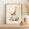 Vintage Animal Art Print No 18 - The Giraffe