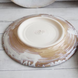 Image of Reserved for Traci - Handcrafted Rustic White Dinner Plates Pottery Dinnerware Set of Four