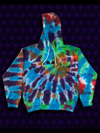 Image 2 of Medium tie dyed/embroidered hoodie