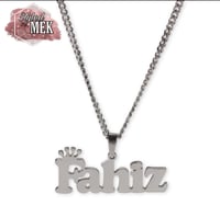 Image 4 of Stainless Steel Name Plate Pendant Rapper Necklace