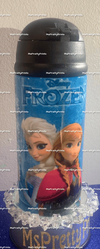 Image 2 of Toddler 12 oz Water Bottle (Double-Sided)