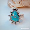 Azure Turquoise Pyrite Ring 