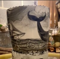 Image 2 of Whaling Jar with Blac and white motif SOLD TO flo01810