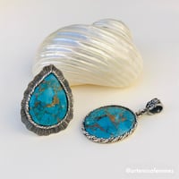 Image 4 of Siren’s Song Turquoise and Pyrite Pendant