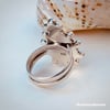 Azure Turquoise Pyrite Ring 