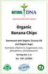 Organic Banana Chips 6oz (Sweetened with Organic Coconut Oil and Organic Sugar)