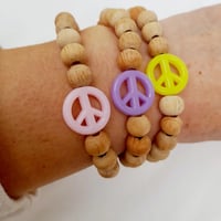 Image 3 of Wooden Peace Bracelet 