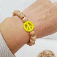Image 4 of Wooden Peace Bracelet 