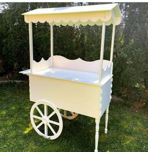 Image of White Candy Cart 