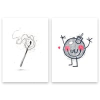 Image 2 of "It's a match" - Mirrors - print