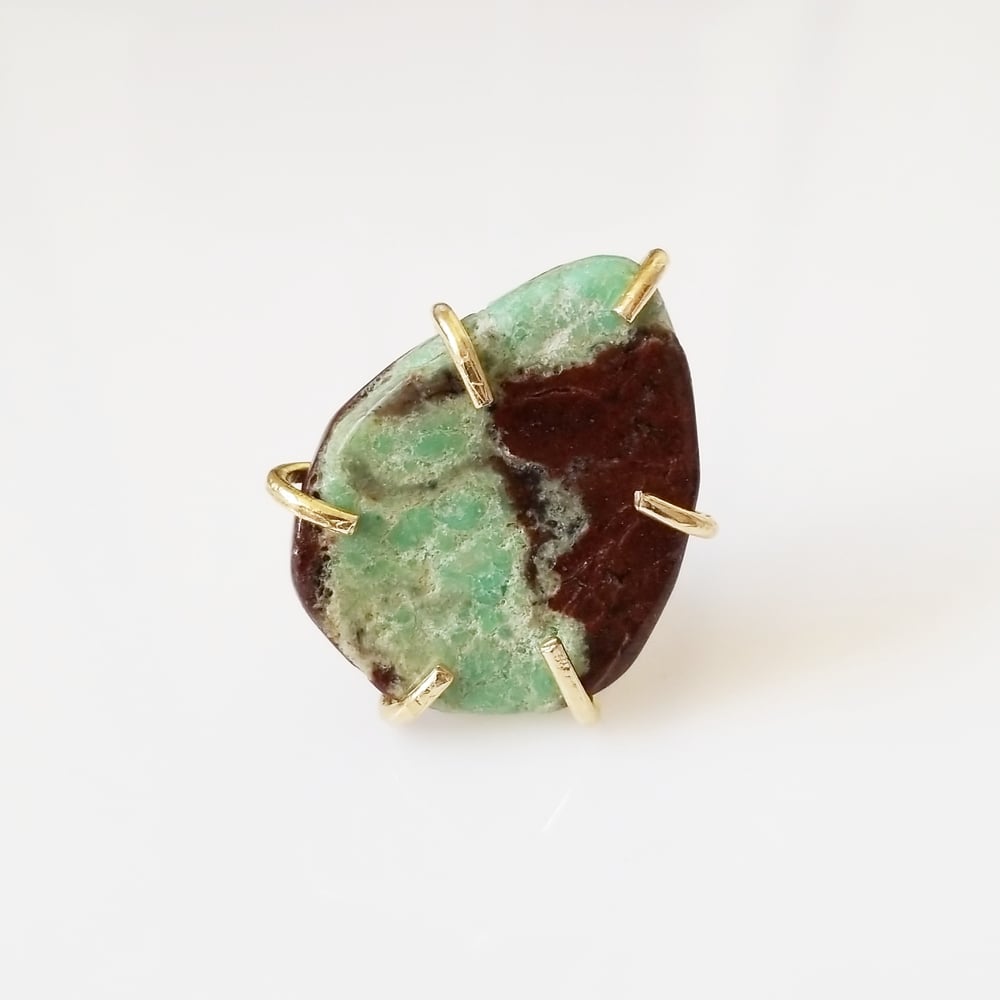 Image of Natural Chrysoprase Ring