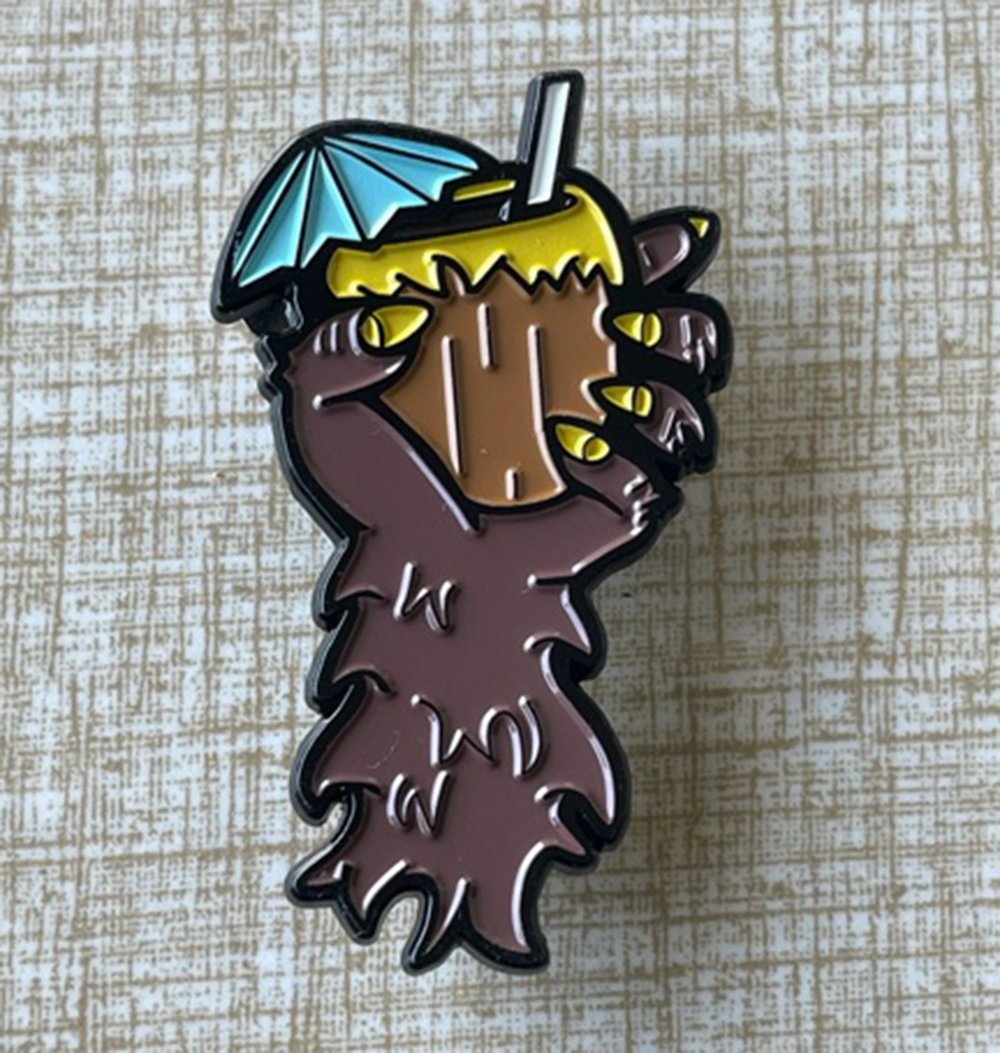 PINA COLADA WOLFIE 'Round 3 Limited Edition 2" Enamel Pin