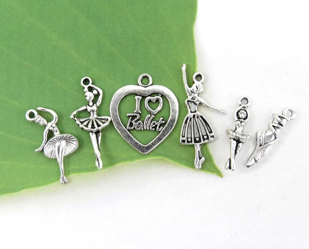 Ballet Charms Stainless Steel Adjustable Bangle Bracelet