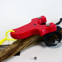 Image 3 of Slingshots, Catapults, Red Sling Shot Textured HDPE, Hunter gift, Right Handed Shooter, Unique Gift