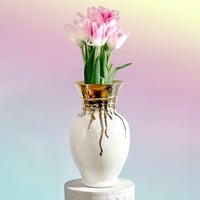 Image 1 of Drip Vase with 22Kt Gold