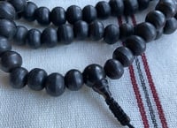 Image 1 of Buffalo Horn Buddhist Mala • 10mm • Yak Horn Guru Bead