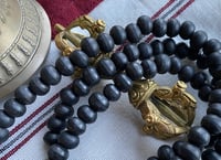 Image 3 of Buffalo Horn Buddhist Mala • 10mm • Yak Horn Guru Bead