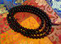 Image 1 of Obsidian Buddhist Mala • 10mm • All Black Mala
