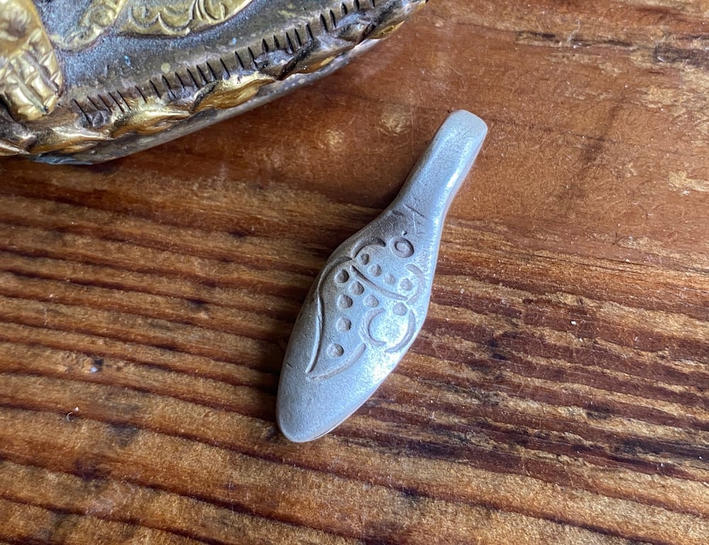 Image of Conch Teardrop Styled Bhum Counter • Large • 999 Silver • Unique