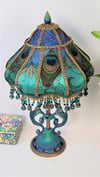 Luxury Lamp - Antique Lamp & Victorian Lampshade  - "Kashmir"  