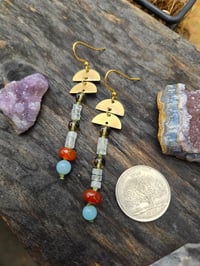 Image 3 of Knotted Gemstone earrings 01