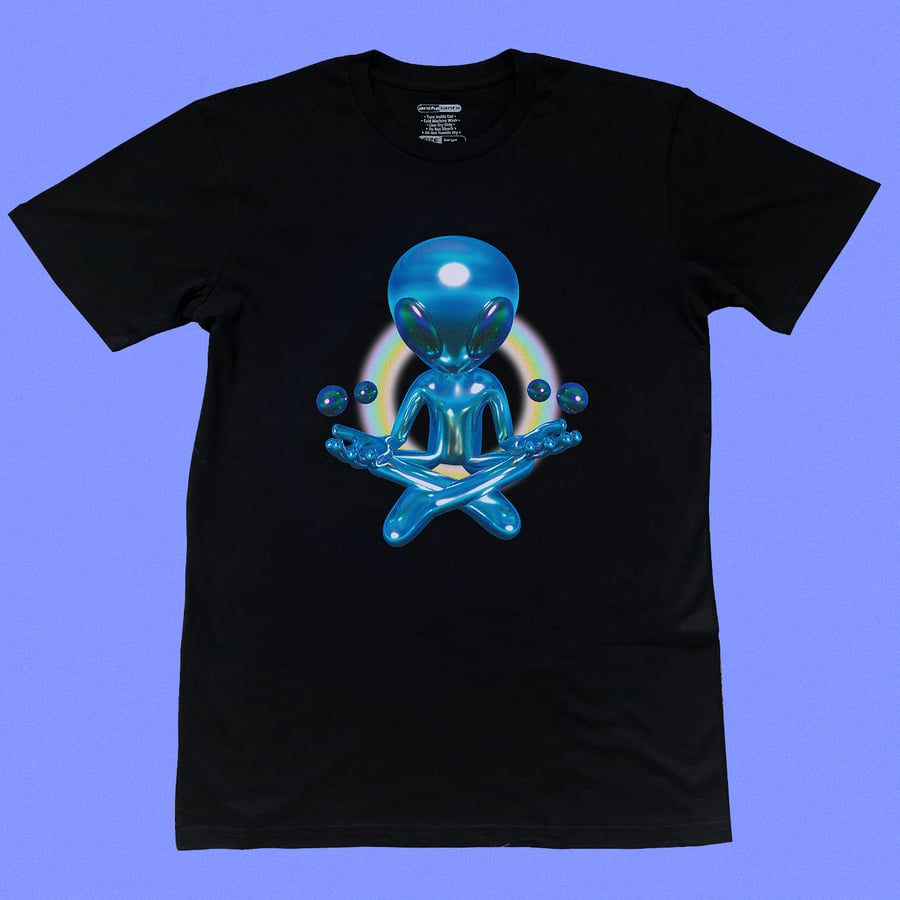 Image of Meditating Alien T-Shirt (Black)