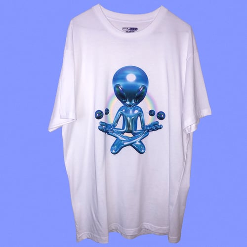 Image of Meditating Alien T-Shirt (White)